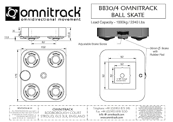 BB30/4 Omnitrack Ball Transfer Skate