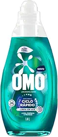 Lava-Roupas Líquido Omo Ciclo Rápido Ação Total Frasco 1,4l