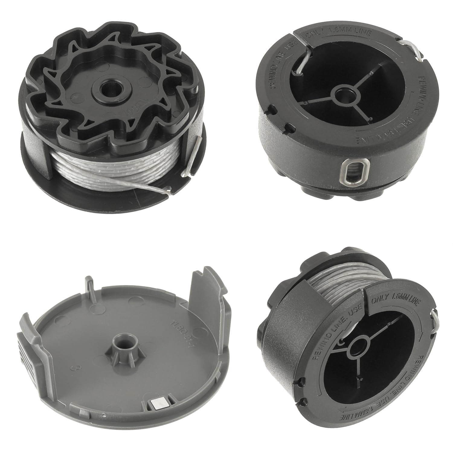 Bobina di filo decespugliatore F016800570 per BOSCH UniversalGrassCut 18 18-26 18-260, per bobina di ricambio F016800570 (3 Bobine di filo+1 Copertura Bobina)