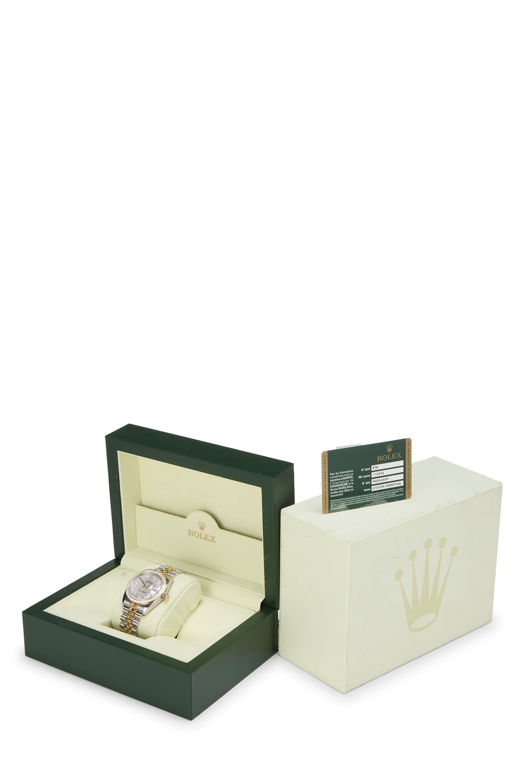 Rolex, Pre-loved Mother Of Pearl Diamond Dial Datejust 116234 36mm, Gold
