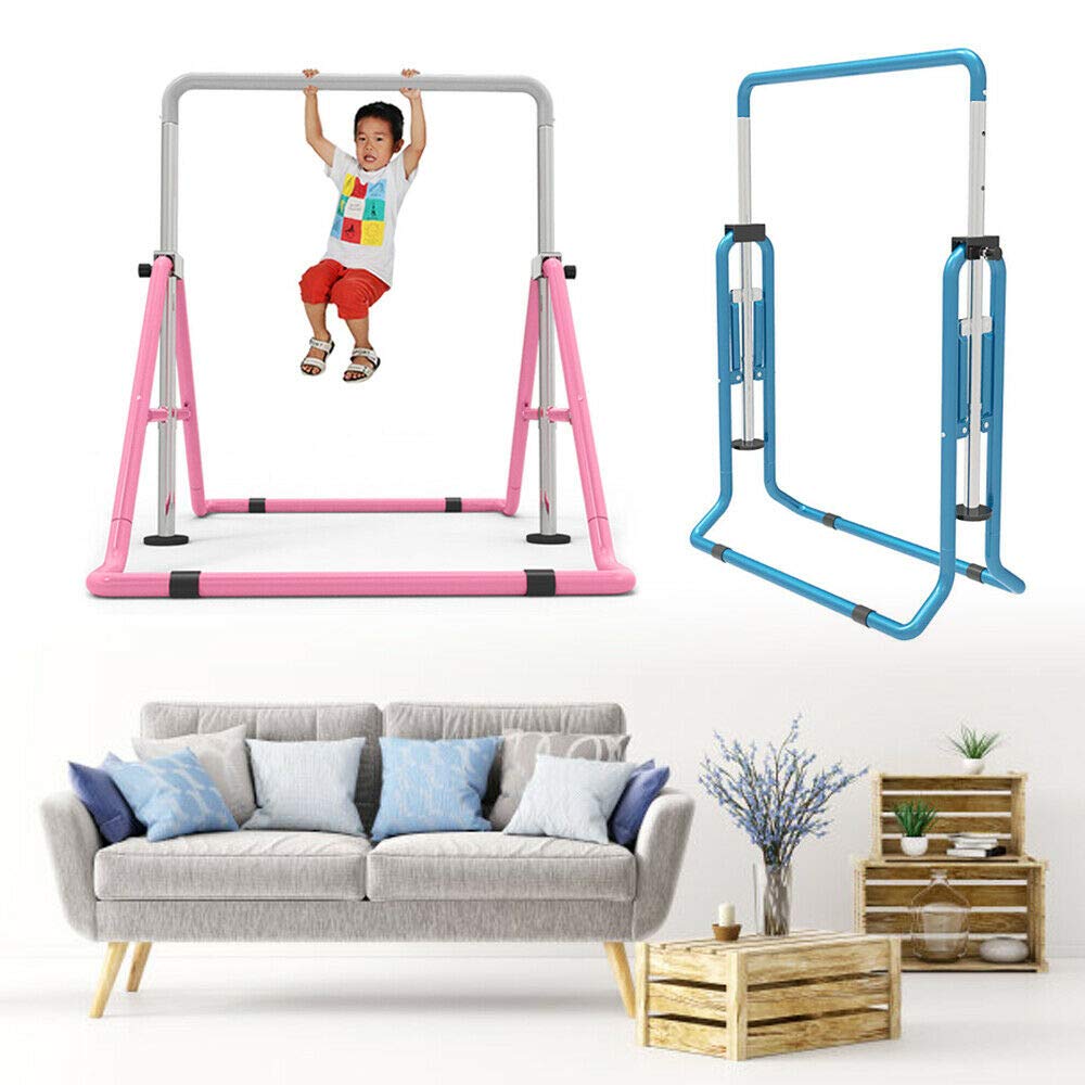 Verstelbare Gym Stang 85-129 Cm TFCFL Gymnastics Horizontal Bar Training Kids Expandable Gym Sportausrüstung Trainingsgeräte Blauwe Sportuitrusting Voor Kids