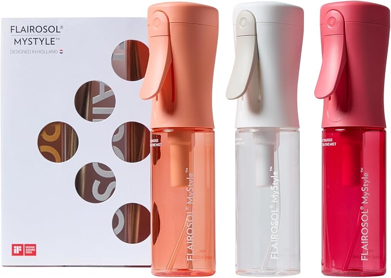 Frasco Spray Contínuo FLAIROSOL MyStyle para Viagem, Pacote com 3, 90 mL