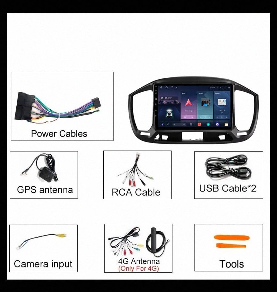 Radio Coche 2 DIN Android Auto Fiat Uno 2014-2020 con Mirror Link, manos libres Bluetooth y Aux 7