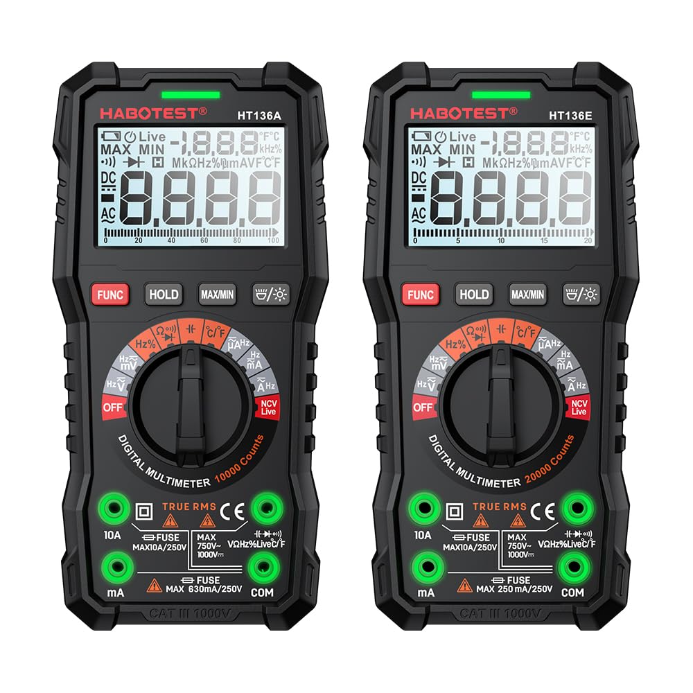 HABOTEST HT136E multimetr cyfrowy, wydajny tester dla profesjonalnych elektryków (HT136E)