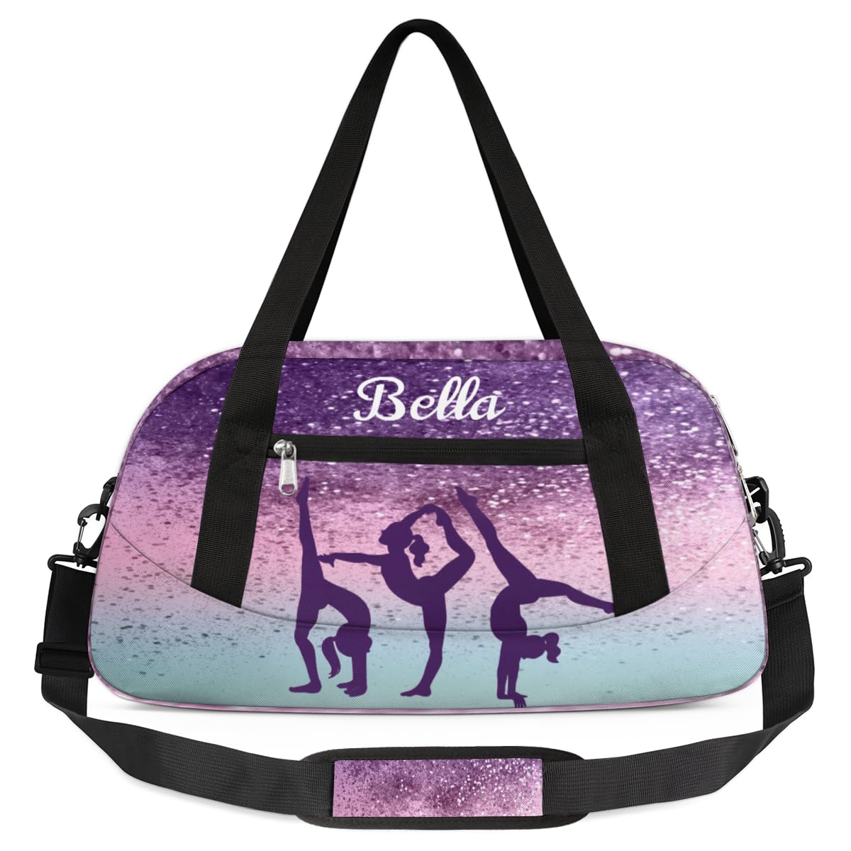Personalized-Gymnastics-Bag-for-Girls, Custom Dance Bag for Girls Duffel Bag Weekender Bags for Travel