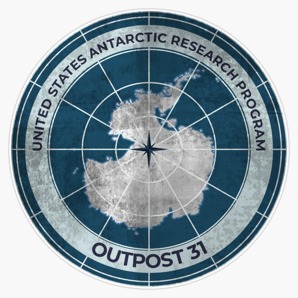 The Thing - Outpost 31 Badge - Distressed Sticker Bumper Sticker Vinyl Decal 5"