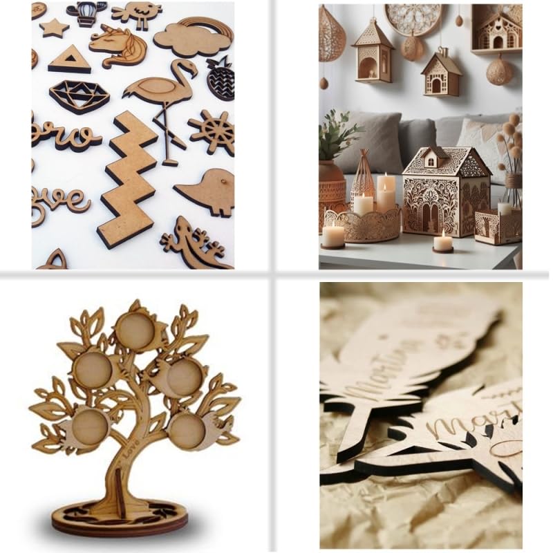 TABLERO MDF 3 mm A3 CORTE LASER, CNC, MANUALIDADES, BRICOLAGE