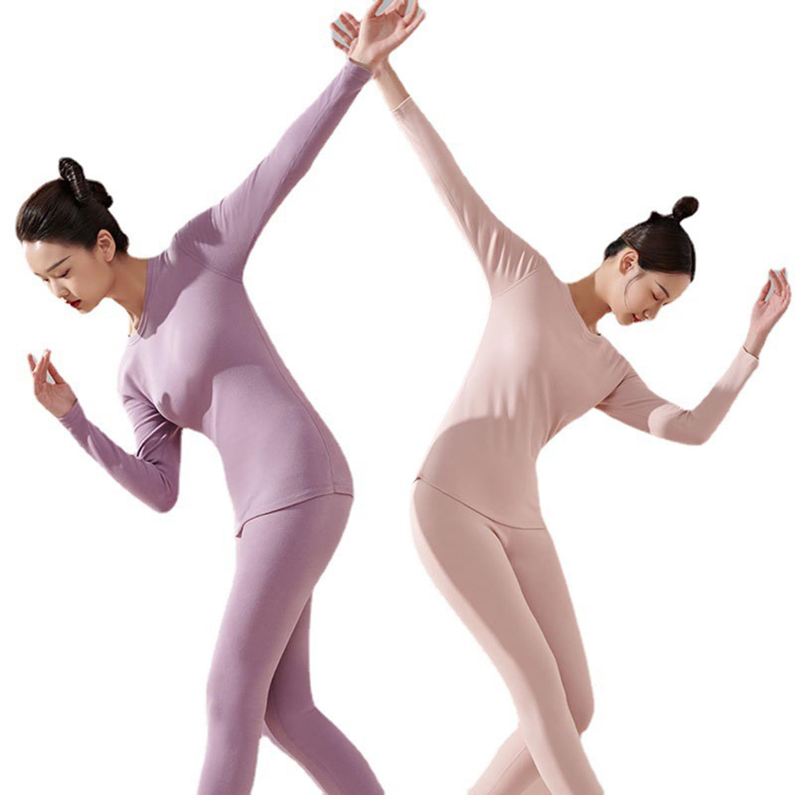 Ropa Interior térmica de Puro algodón para Mujer, Estilo Grueso y Aterciopelado.,F-M