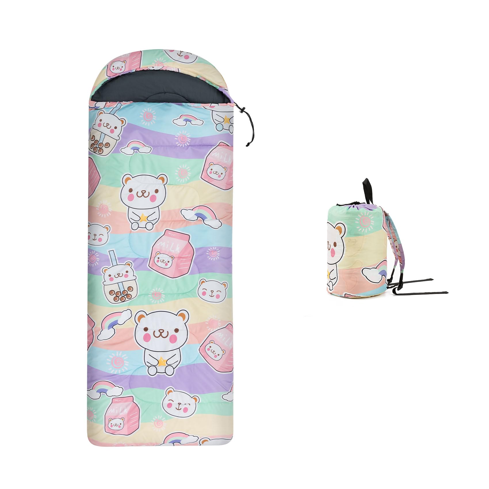 Kids Sleeping Bag for Camping - Lightweight 3-4 Season Backpacking Sleeping Bag, Compact Child Sleeping Bag for Girls and Boys, Waterproof Youth Sleeping Bags for Outdoor by Croosseoutdoors