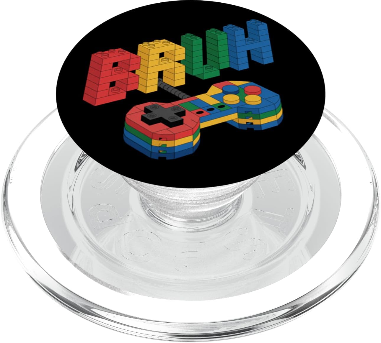 Play Building Blocks Bruh Gamer Boys Brick Builder PopSockets PopGrip for MagSafe