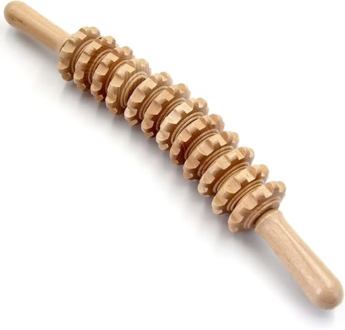 Miniatura 1 de Herramientas de masaje de terapia de madera, rodillo profesional de madera de 16 pulgadas y herramientas de terapia de madera para moldear el