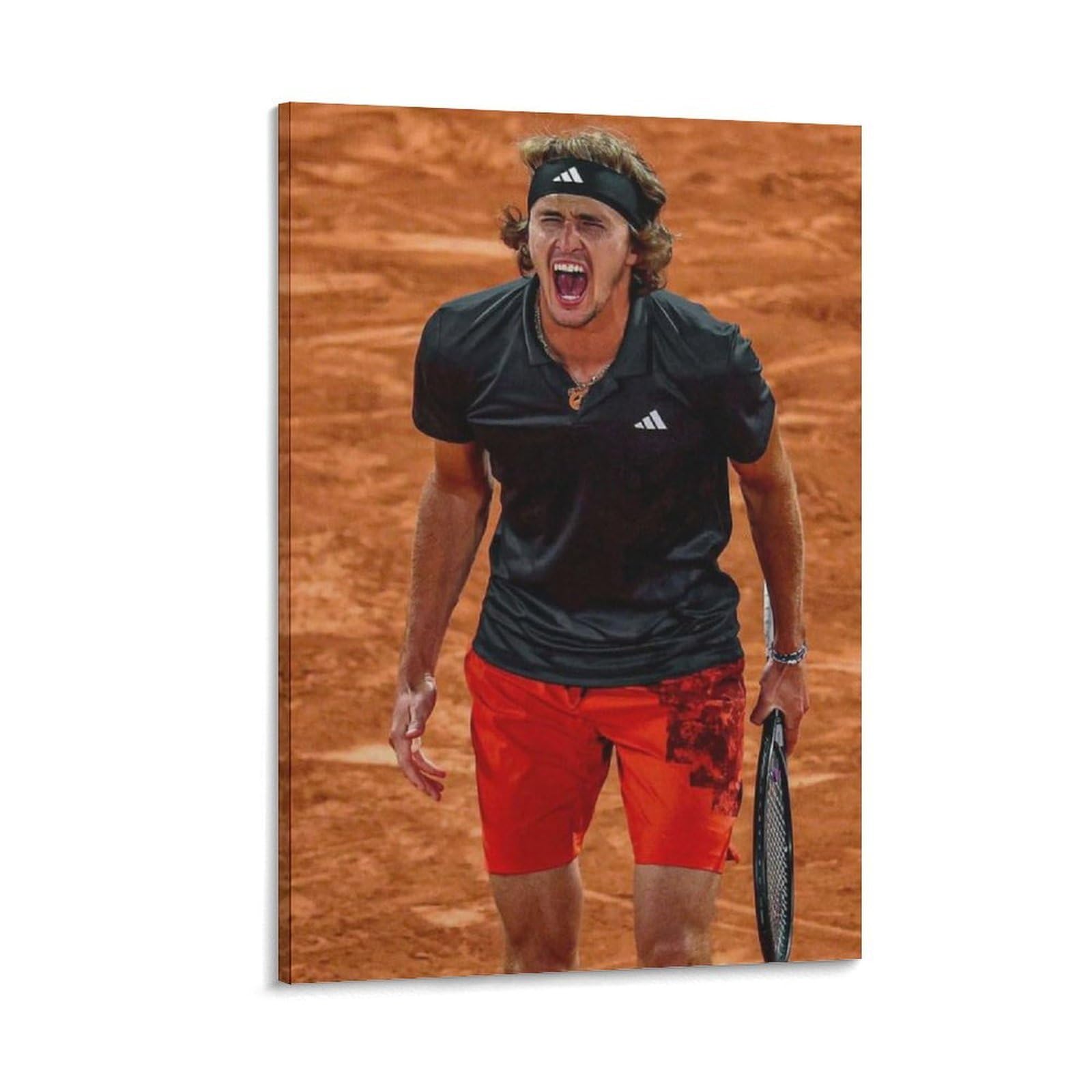 ASUIU Alexander Zverev Canvas Poster Artworks Picture Print Poster Wall Art Painting Canvas Decor Home Posters 20x30inch(50x75cm)