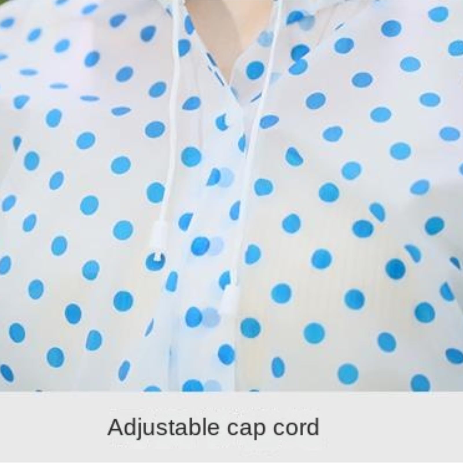 Capa de Lluvia Reutilizable Poncho De Lluvia Portátil For Exteriores, Impermeable Una Pieza, A La Moda, Con Lunares Ropa de Agua para Exteriores