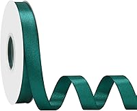 Vista 265 de Cinta de satén rosa polvoriento de doble cara, 3/8 pulgadas x 50 yardas, cintas de poliéster rosa polvoriento para envolver regalos, cinta de tela