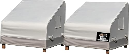Miniatura 14 de GORILLA GRIP Funda impermeable grande para sofá de patio al aire libre, 58 pulgadas, juegos de fundas ajustables para muebles para invierno,