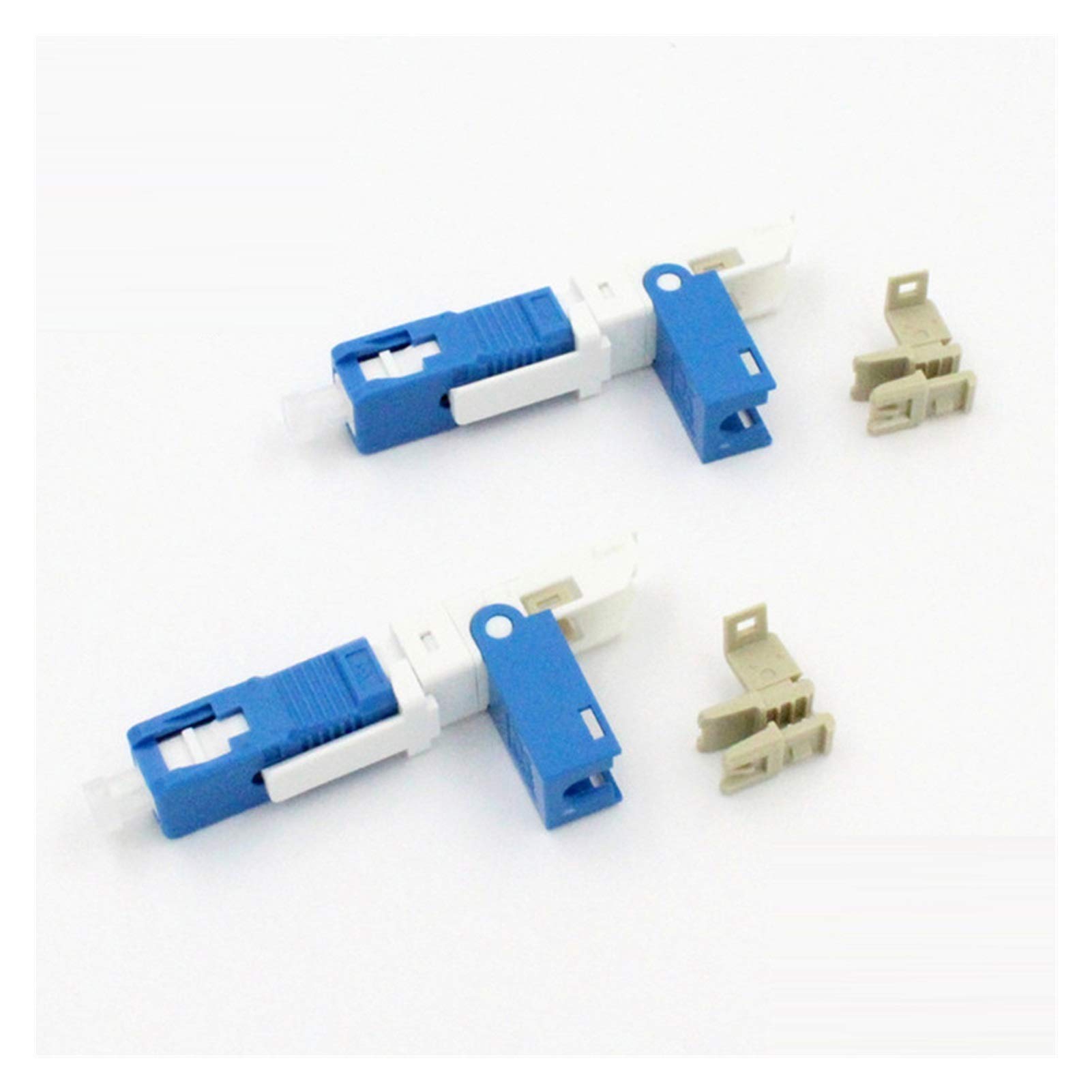 Adaptateur à Fibre Optique 100pcs KPYSC250P-CE FTTH SC Connecteur à Fibre Optique SC Connecteur de Fibre Optique FTTH SC Connecteur SC