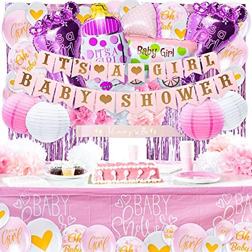 Pink Baby Shower Decorations for Girl - Baby Girl Baby Shower Decorations, Baby Girl Shower Decoration, Baby Shower Girl Decorations, It`s a Girl Decorations for Baby Shower Girl Baby Shower Decor Kit