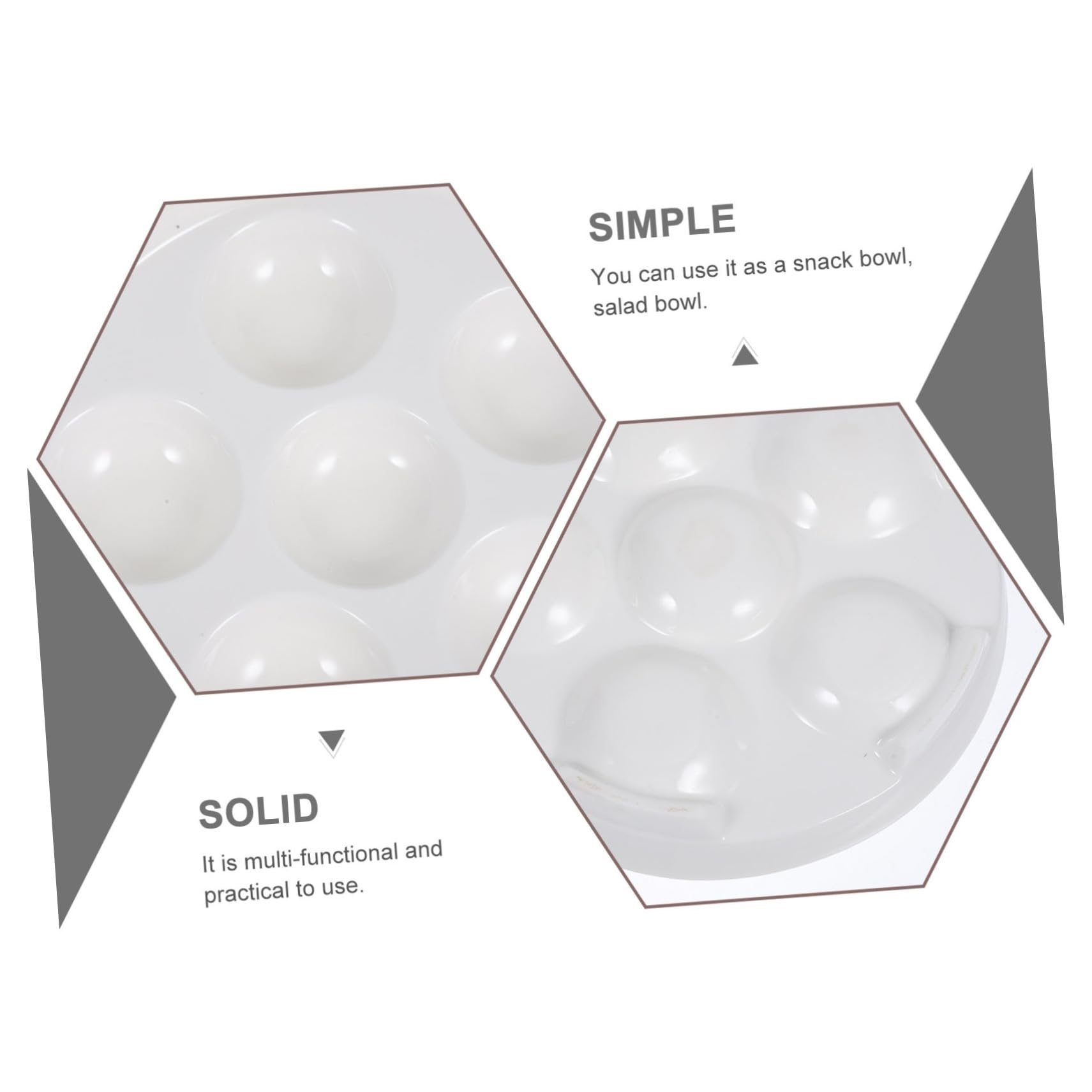 ERINGOGO Plato para Caracoles con Doble Oreja 18 Cm Cerámica Resistente a Altas Temperaturas para Hornear Mariscos y Aperitivos en Reuniones Familiares 4 Piezas