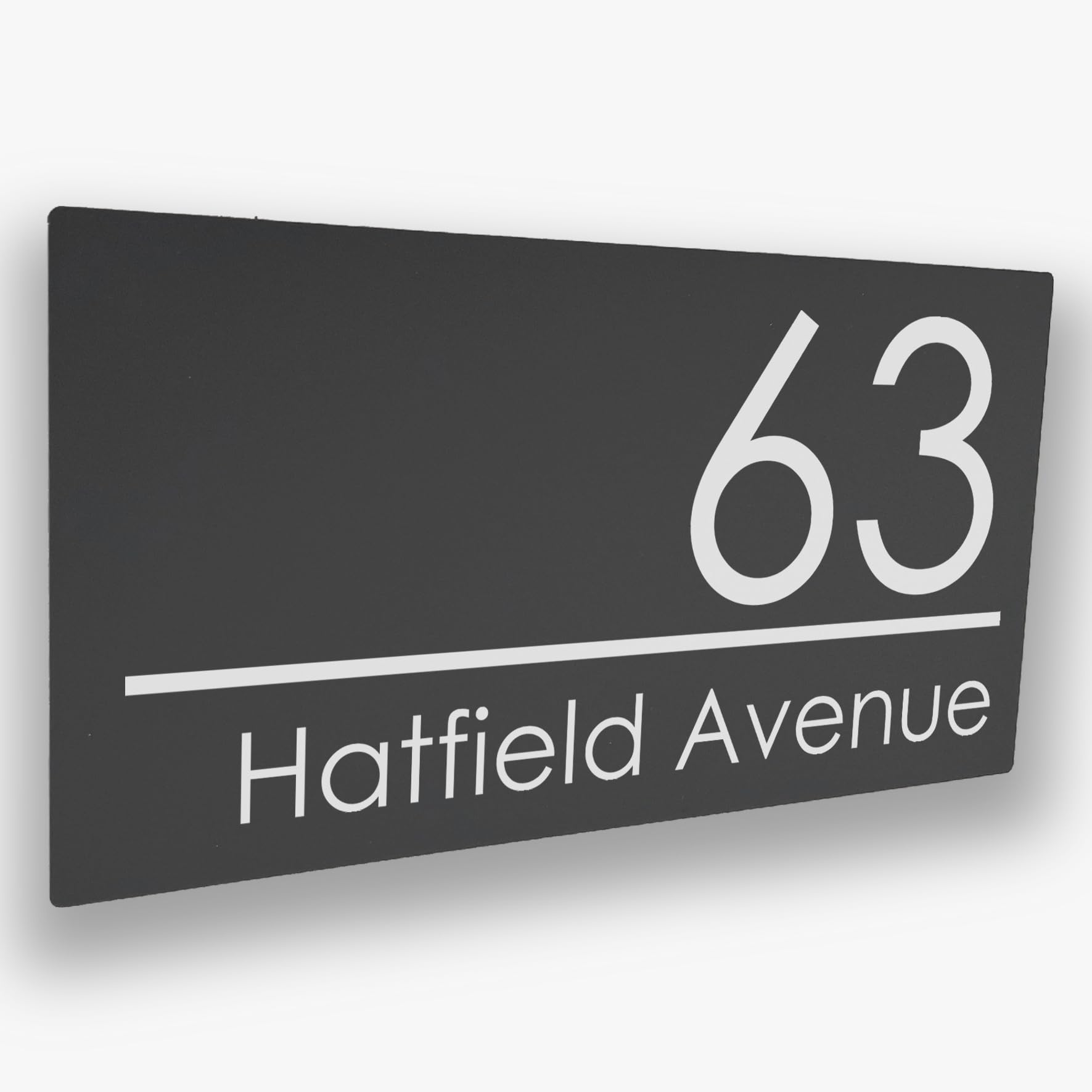 House Numbers Plaques Door Plaques Door Number For Wall House Number For Outside Floating House Signs (Grey Large 29x14cm)