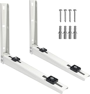Air Conditioner Support Brackets, Mini Split Wall mounting Window AC Bracket Stand for Outdoor AC Unit 15,000-24,000 BTU Weather Proof Shelf to Protect from Dirt and Vandalism