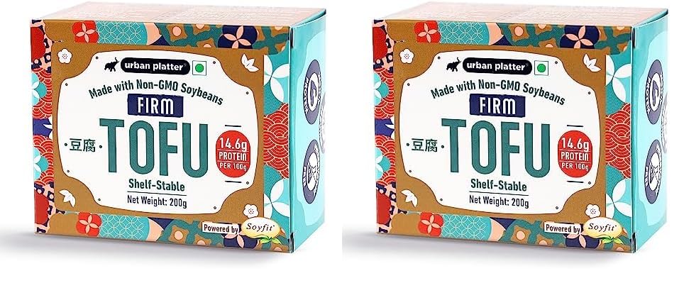 Firm Tofu, 200g (Ambient Storage | High in Protein | Preservative-Free | SOYA Paneer | Perfectly Plant-Based) (Pack of 2)