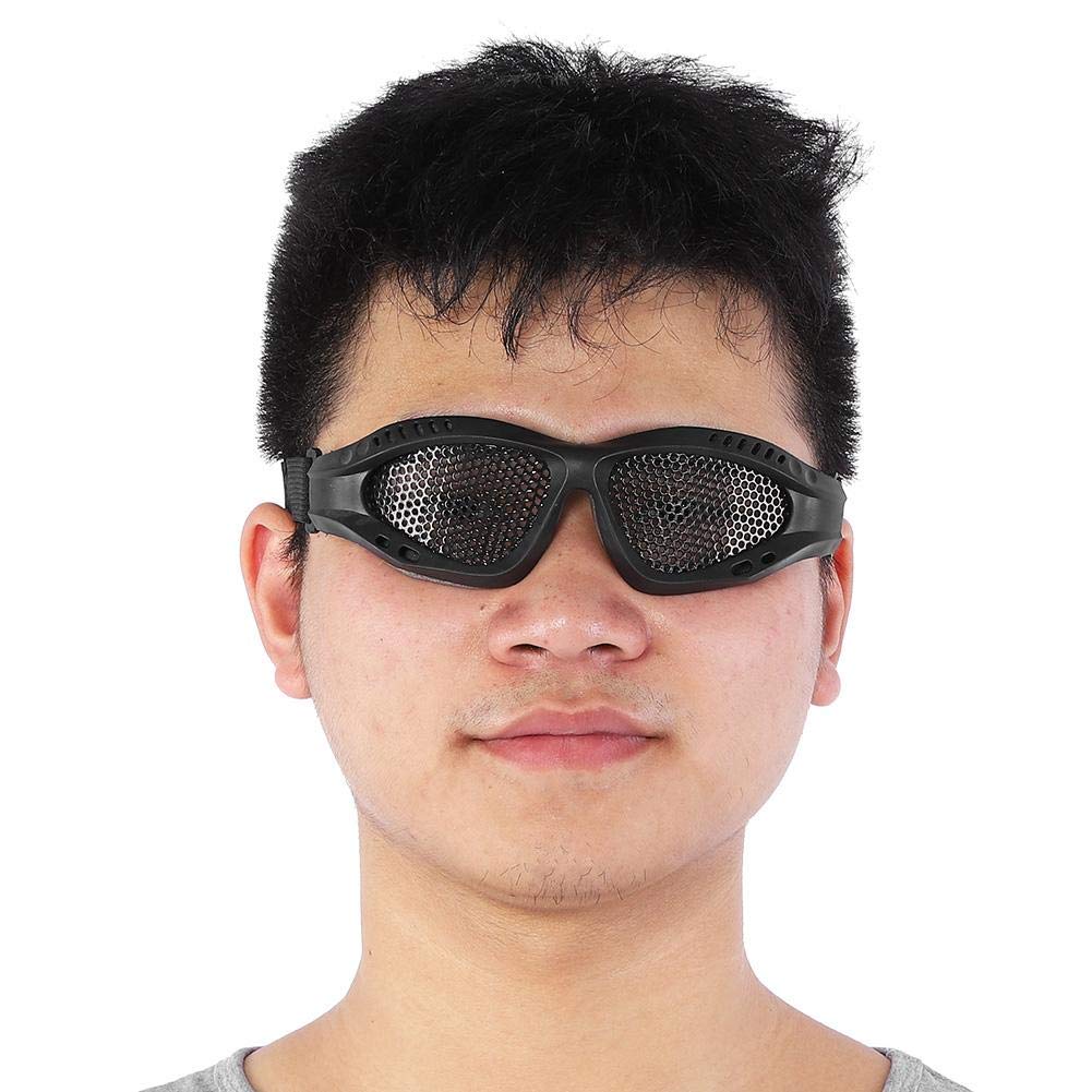 Lunettes de Protection en Maille, Lunettes de Jeu CS de Protection des Yeux Airsoft en Maille métallique avec Sangle réglable