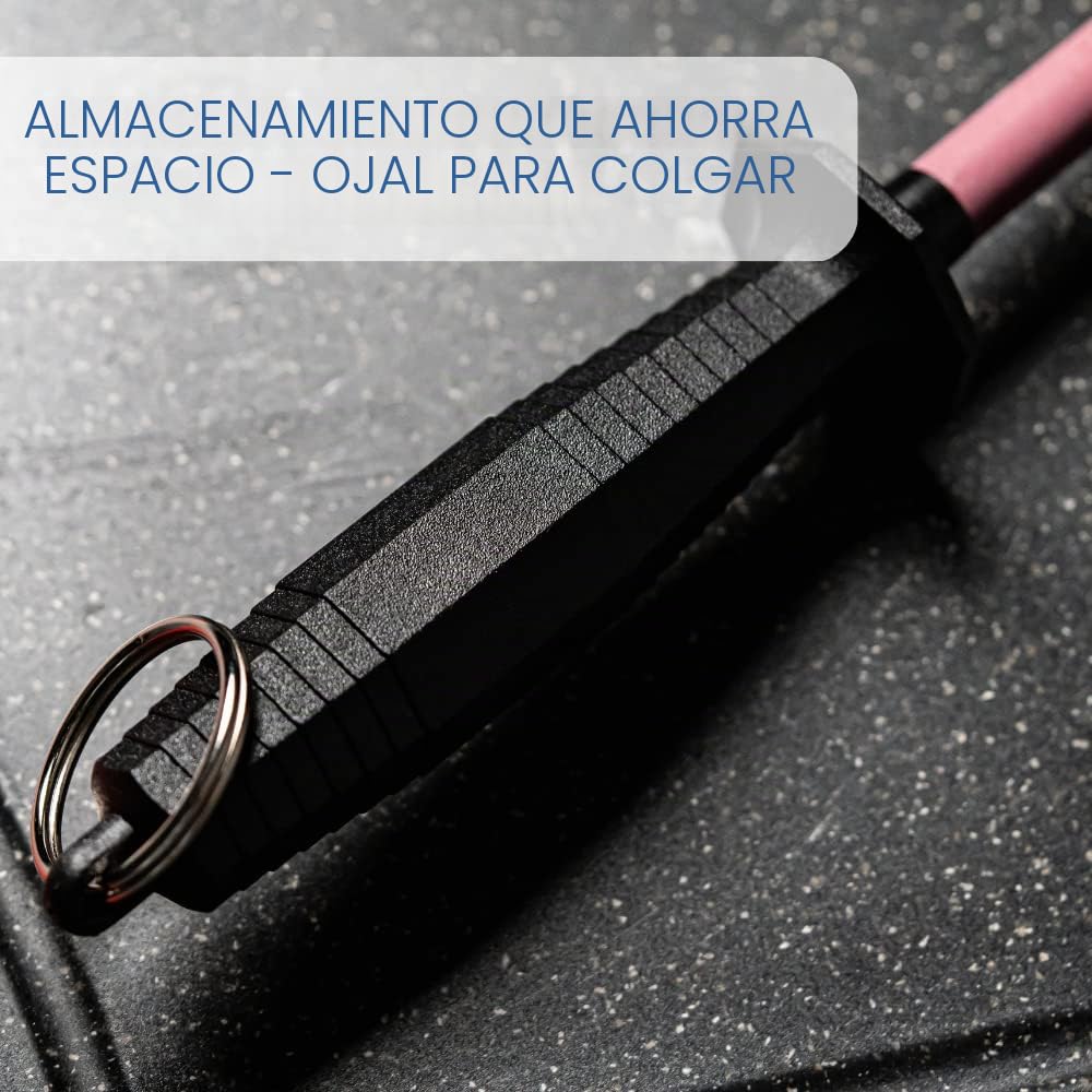 Westmark Barra de afilado + protector, Longitud: 50,6 cm, Rubí sinterizado/Plástico, Sieger-Long-Life, Rojo/Negro, 197222E6