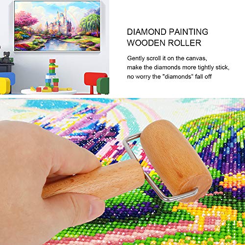 Leobro 5D Diamond Painting Tools Wooden Roller, 2 In 1 Design Wooden Roller For Diamond Painting Rhinestone Embroidery, Craft Clay, Ceramic & Pottery Clay #TOP4