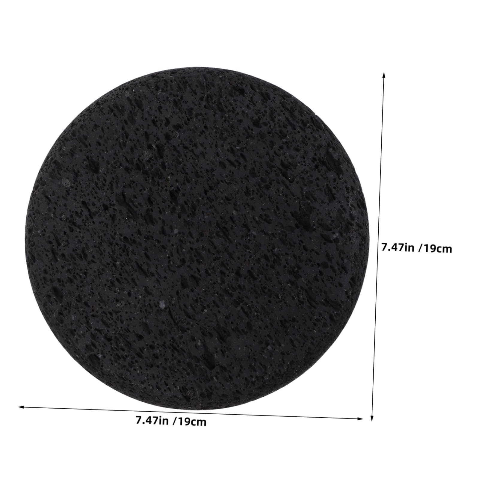 Pierre à Griller Volcanique Ronde 19cm pour Steak et Légumes