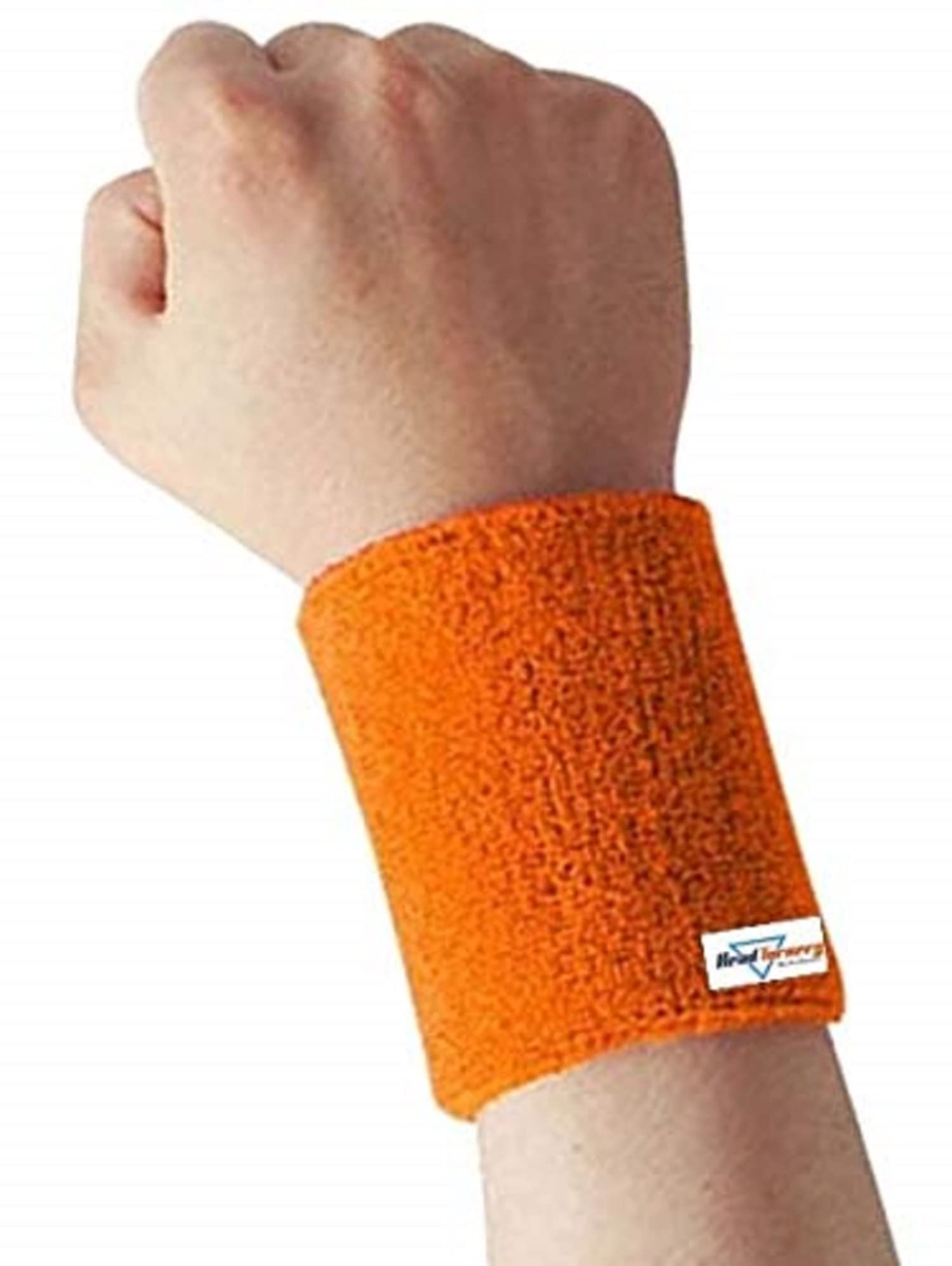HeadTurners Sweat Band Wrist Band/Wrist Support for Gym, Cricket, Running and Sports Activities 5 inches- (Orange, 1 pc) (B08VNDWRJ7) Amazon Price History, Amazon Price Tracker