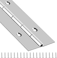 Vista 1 de Bisagra de piano de 24 x 3 pulgadas, bisagra de piano de acero inoxidable resistente, bisagra continua para gabinete, puerta, cajas de madera