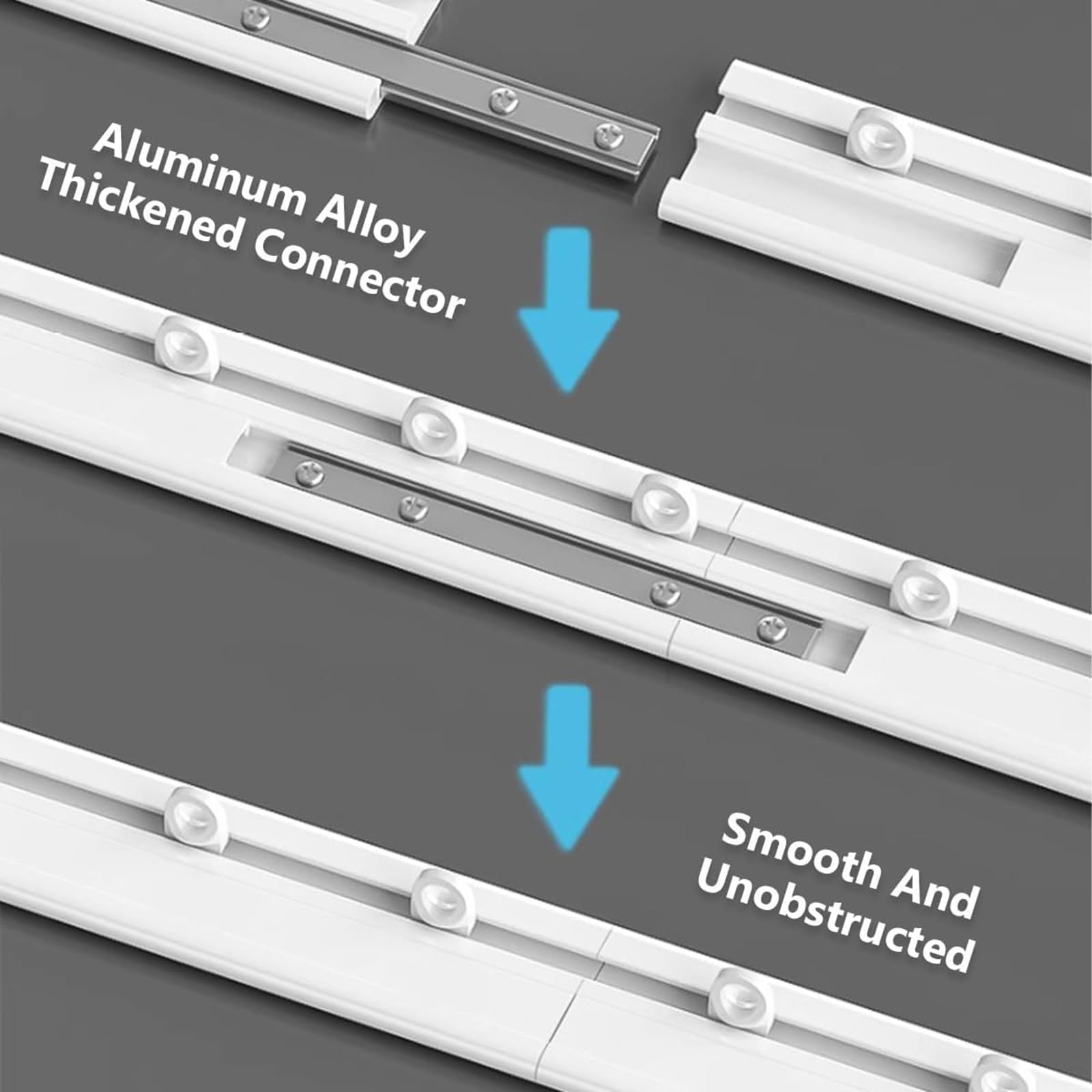 Rieles para Cortinas De Techo Ultrafino para Dormitorio, 1m/2m/5m/6m Pista De Cortina De Aluminio para Cortina De Ducha, Ventanal(180cm/5.9ft (2 * 90cm))