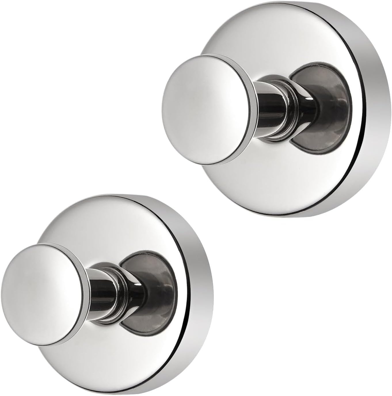 Suction Cup Wreath Hanger?Suction Cup Hooks Hanging 10 Lbs?Waterproof Suction Cup Wreath Holder for Windows, Shower, Wreaths?Smooth Doors (Chrome Polished, 2 Pack) Chrome Polished 2 Pack