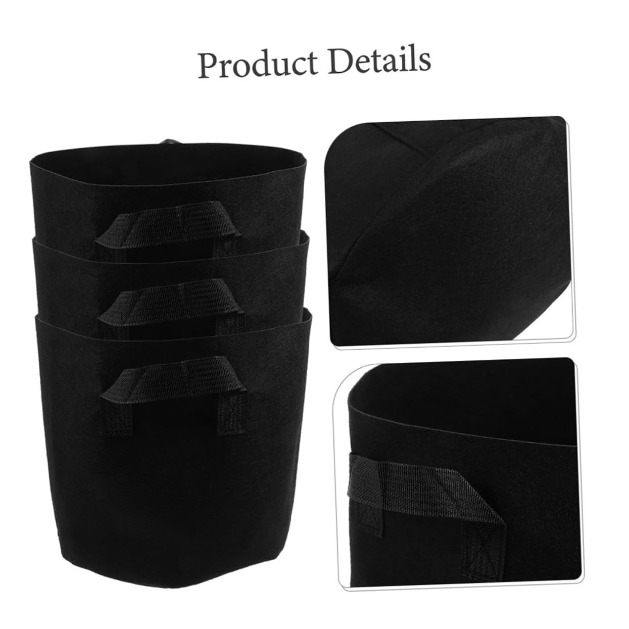 INOOMP 5piezas Bolsas de Cultivo de Fieltro para Plantar Macetas de No Tejida Asas para Cultivo de Verduras para Interior