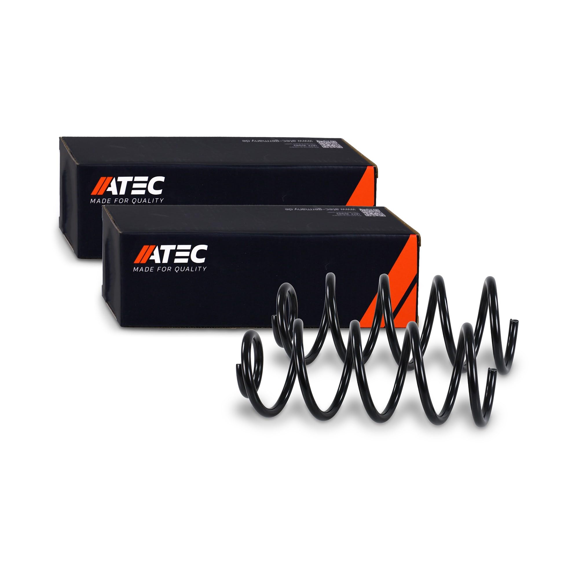 ATEC Germany 2x molle elicoidali sospensione posteriore sinistra e destra Compatibile con SMART CABRIO (450), FORTWO Cabrio (450), FORTWO Coupé (450), CITY-COUPE (450)