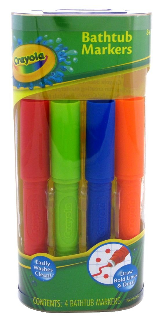 4 Crayola Assorted NonToxic Bathtub Markers Toys & Games