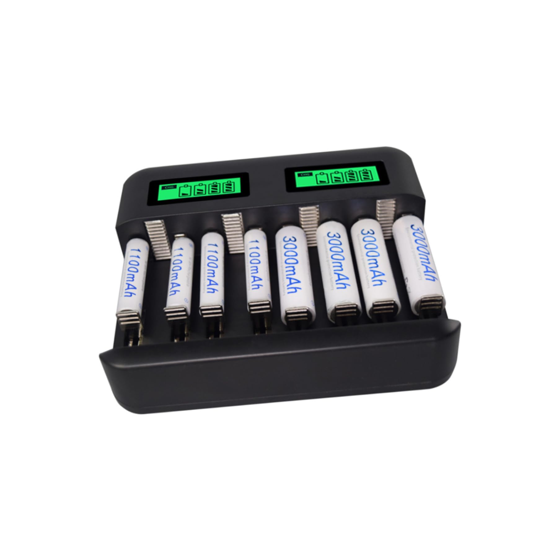 Cargador de Batería Inteligente USB de 8 Ranuras para AA y AAA