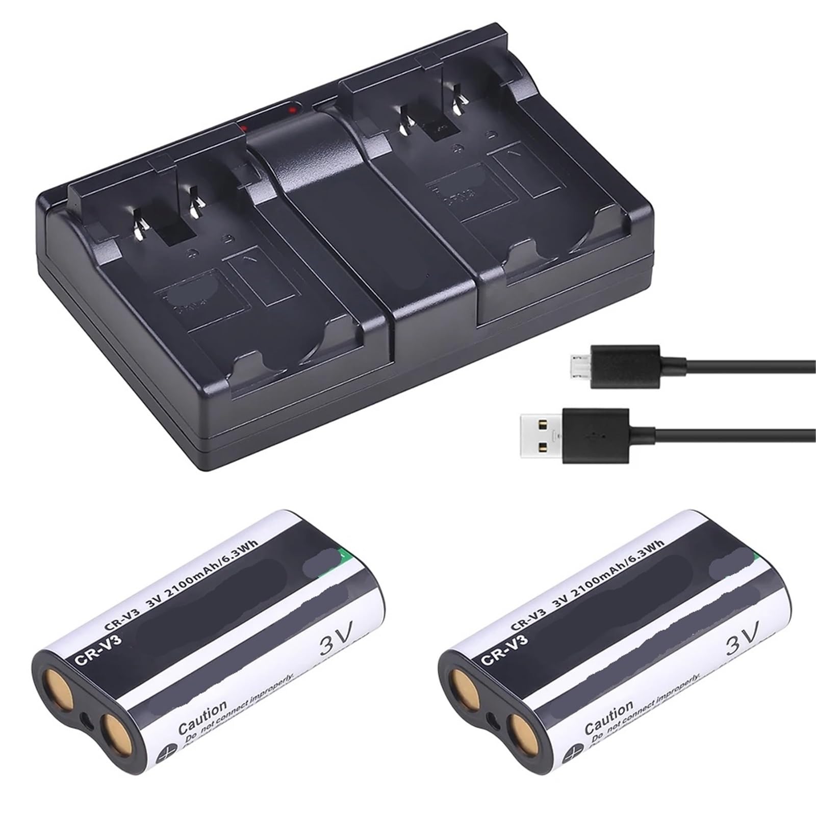 CR-V3 CR V3 2100mAh Double Chargeur C340 C310 C433 CW330 C875 Zoom CD50 CX7530 DX6440 D4104(2PCS B with Charger)