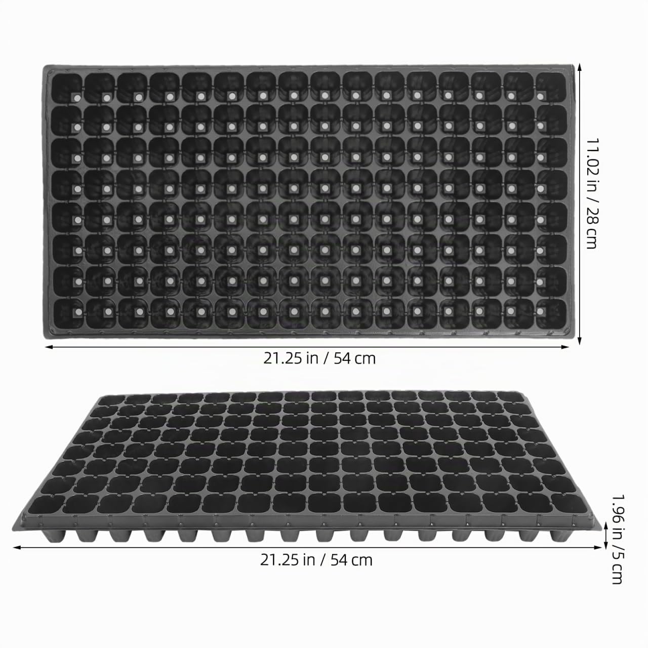 Hemoton - Lote de 10 Bandejas para Semilleros, Semilleros de 128 Celdas, Bandejas de Semillas de Jardinería, Bandeja de Inicio de Semillas para el Crecimiento de Semillas de 80 g
