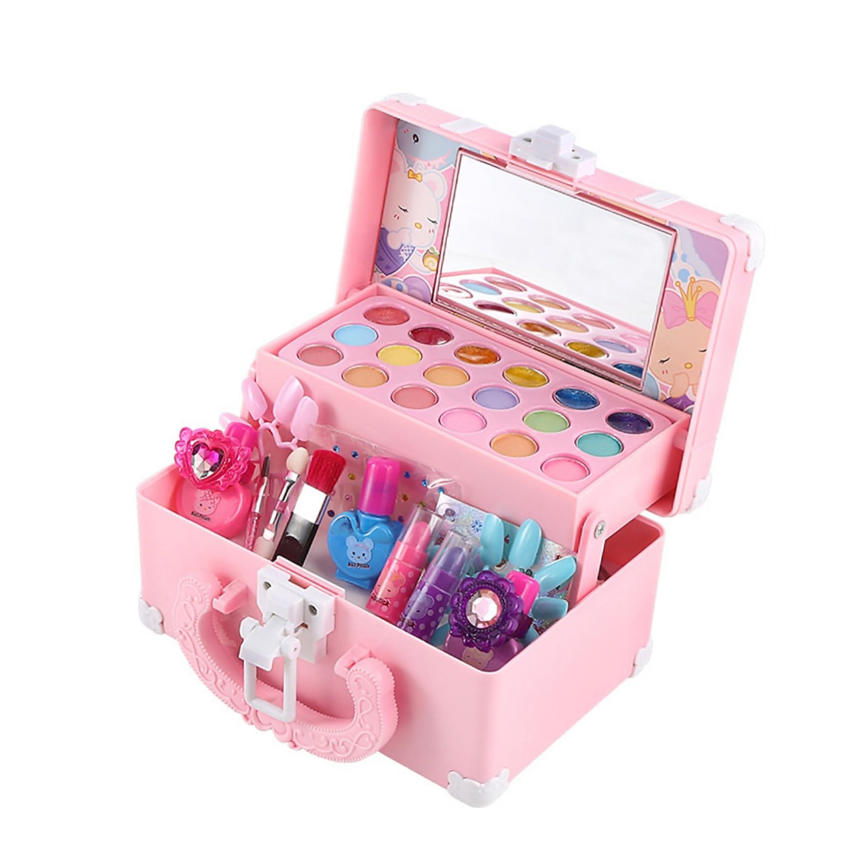 Kinder Schminkspielzeug Satz aus Abs, Rosa, Simuliert für Mädchen