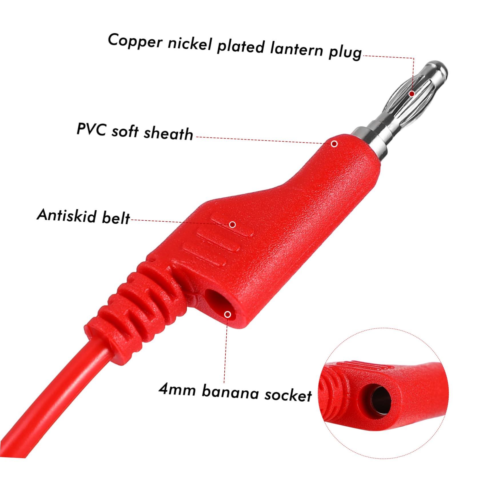 Kit Puntali per Multimetro con Test Probe Isolante Utensili per Test Elettrici e Misurazioni Professionali