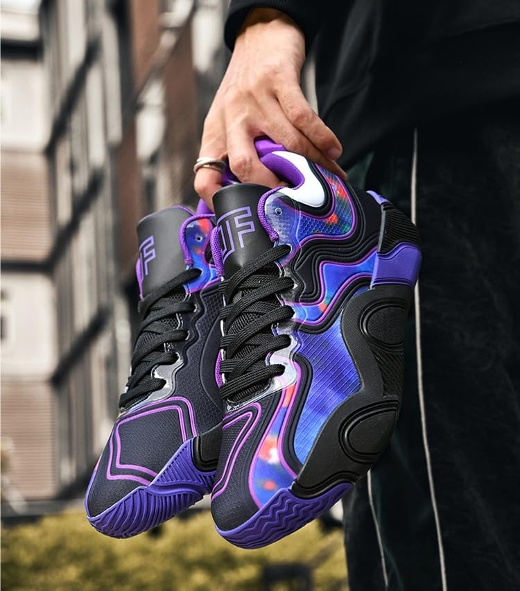 Zapatillas de Baloncesto Unisex con Amortiguación Transpirable Antideslizante