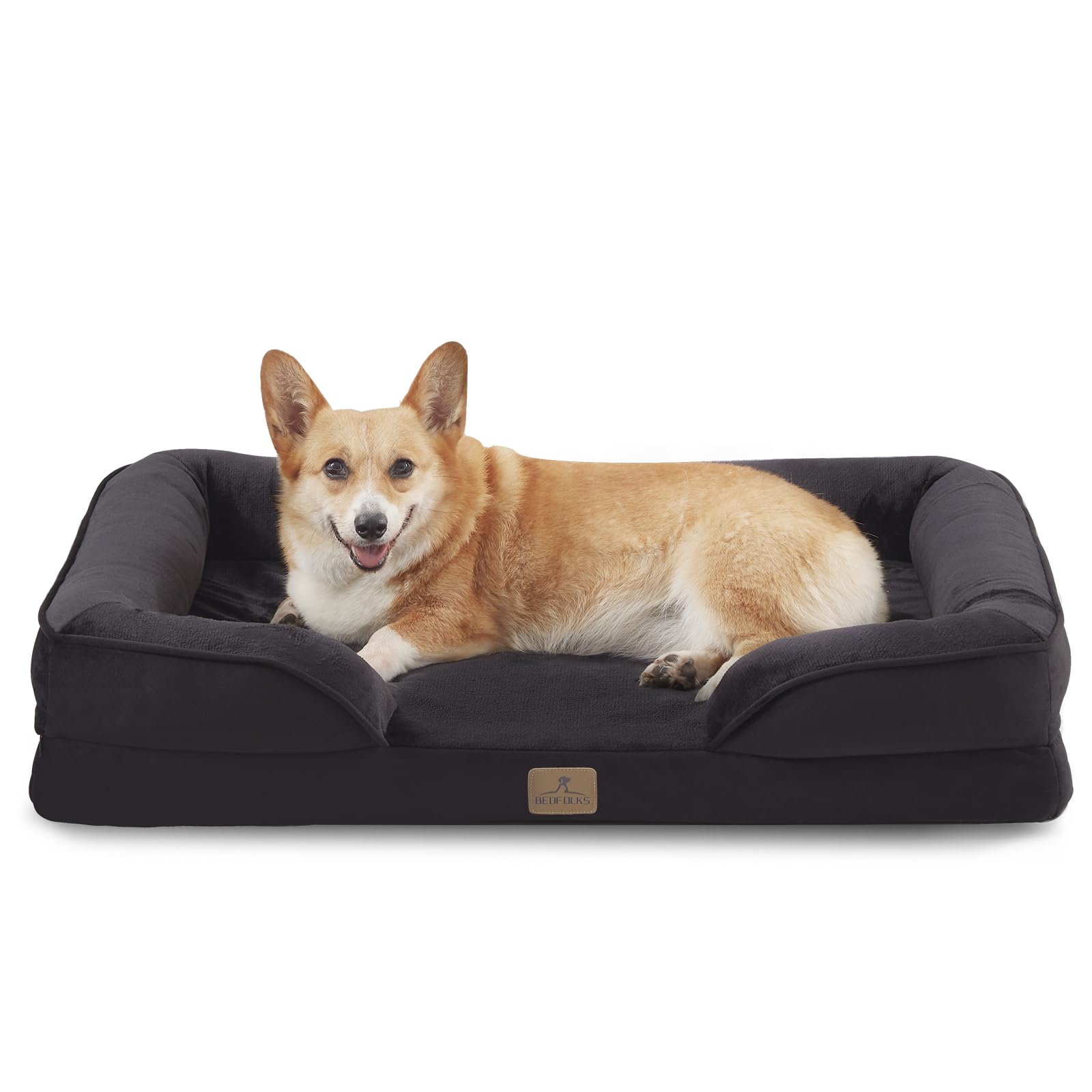 Bedfolks Orthopedic Dog Bed Waterproof Dog Sofa Bed for Large Dogs Egg Foam Pet Couch Bed with Removable