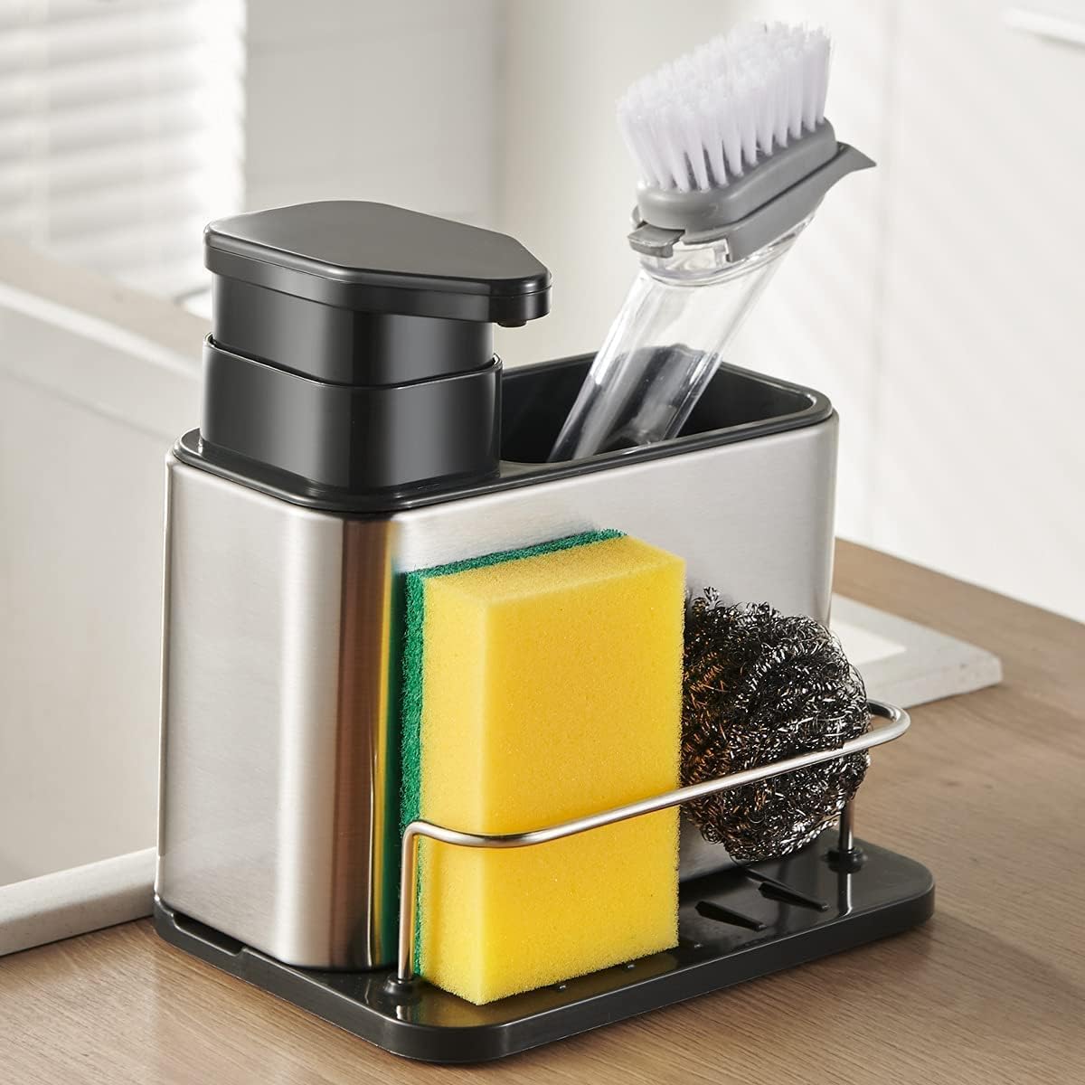 See full amazon price history chart for Parssufy Stainless Steel and Plastic 3-in-1 Sponge Soap Dispenser for Kitchen Sink Caddy, Kitchen Sink Organizer Tray Drainer Rack, Rustproof Dish Soap Dispenser Brush Holder Countertop Parssufy Stainless Steel and Plastic 3-in-1 Sponge Soap Dispenser for Kitchen Sink Caddy, Kitchen Sink Organizer Tray Drainer Rack, Rustproof Dish Soap Dispenser Brush Holder Countertop (B0D886VM57) Amazon Price History, Amazon Price Tracker