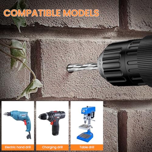 Image of Serplex 7Pcs Alloy Steel Carbide Drill Bits for Ceramic Tiles, Ceramic, Glass, Marble, Concrete, 3 /4 /5 /6 /8 /10 /12mm High Impact 4-Edge Sawtooth Hex Shank Hole Opener Power Drill Bit Set