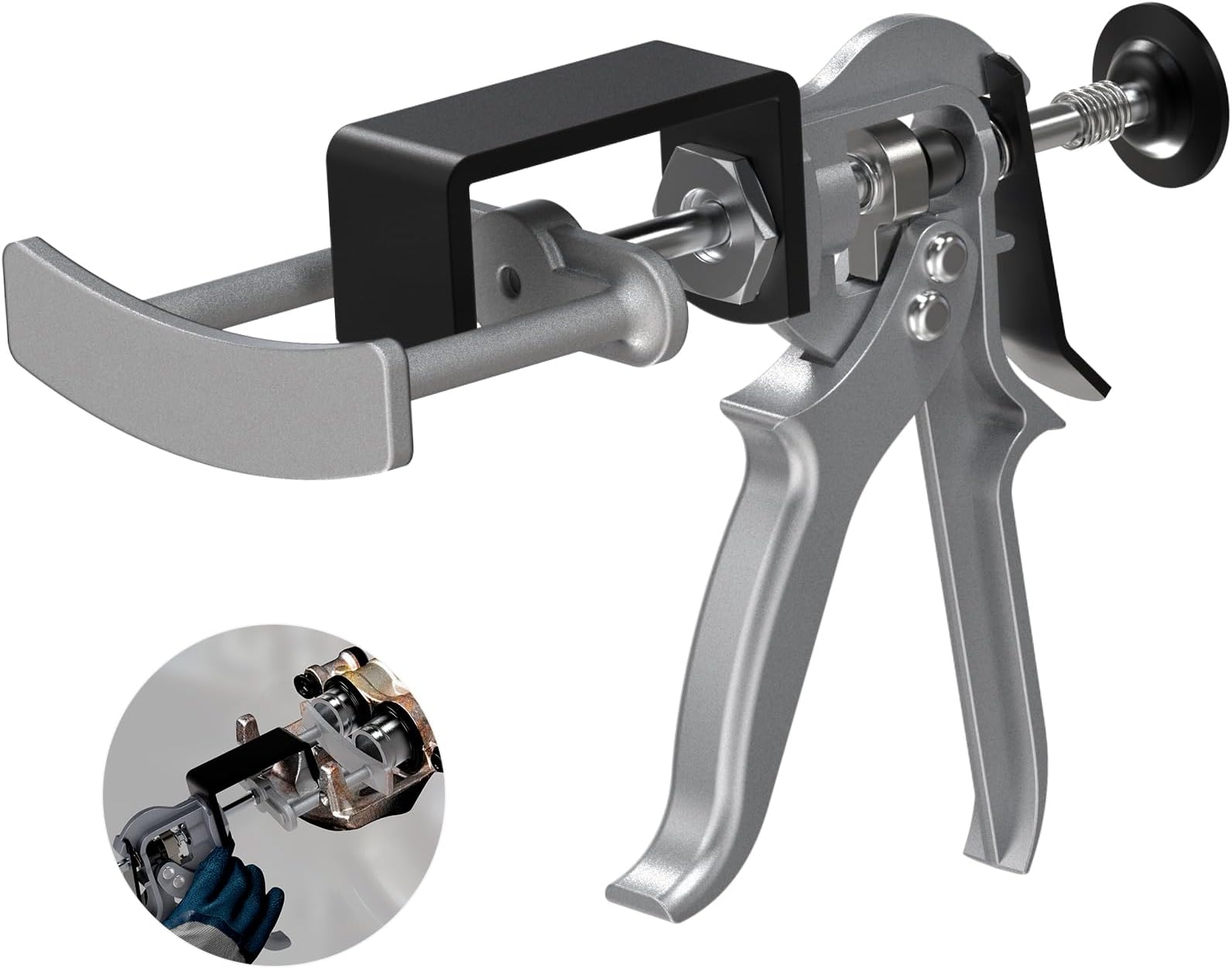 Craimil Dual Piston Brake Caliper Compressor, 25750 Brake Pad Spreader Compatible with Most Cars and Light Trucks, Disc Brake Pad Separator Tool