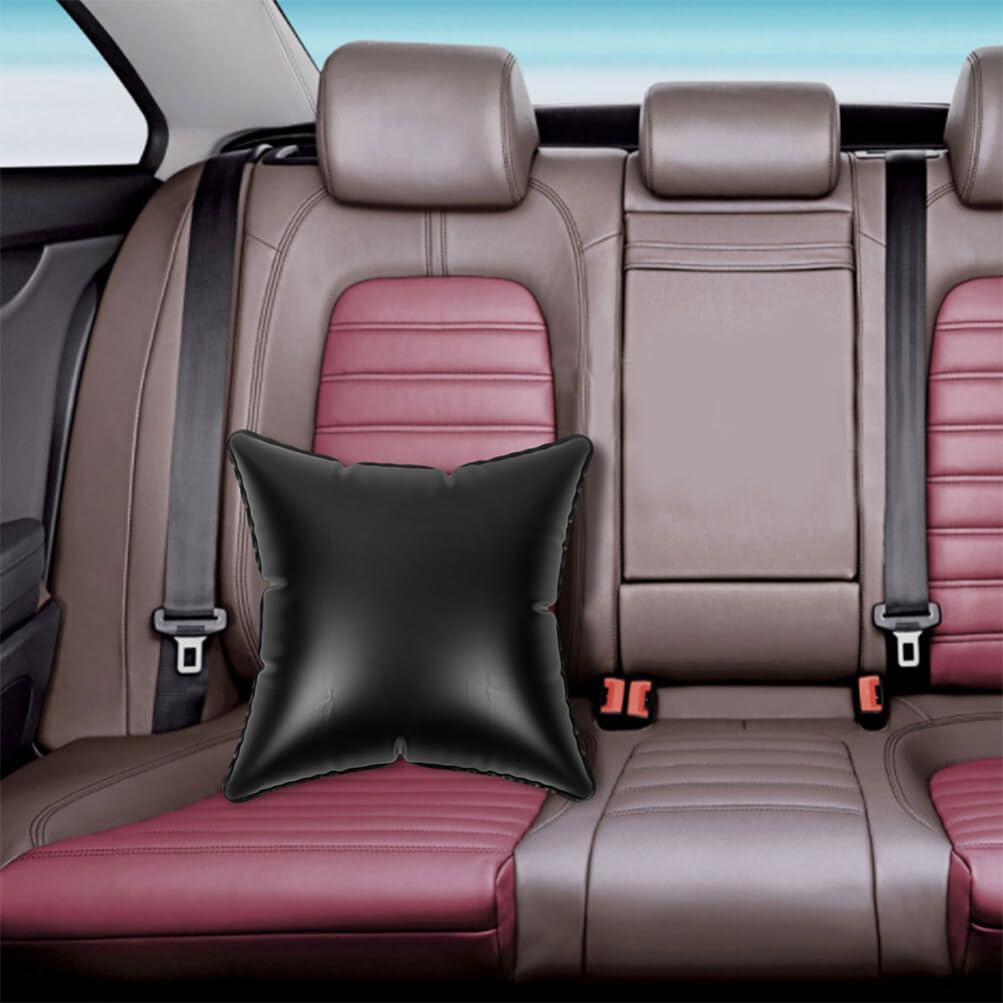 MAGICLULU Cuscino All'acqua da Gonfiabile Resistente Nero Viaggio Pvc in Ergonomico Supporto per Campeggio Auto
