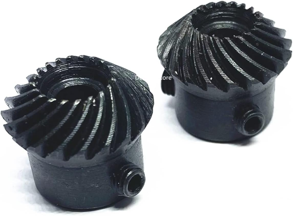 Miter Transmission 1 Set Steel Gear 1 Module 20teeth Inner Hole 6mm 8mm 1M 20T Spiral Bevel Gear 45# Steel Gear 90° Spiral Bevel Gear Pinion Mechanical Gear(8mm bore)