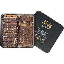 Mughe Gourmet Turkish Delight Gift Tin with Chocolate Cookie Crumble Filling - 350g/0.77 Lbs Premium Rolled Lokum