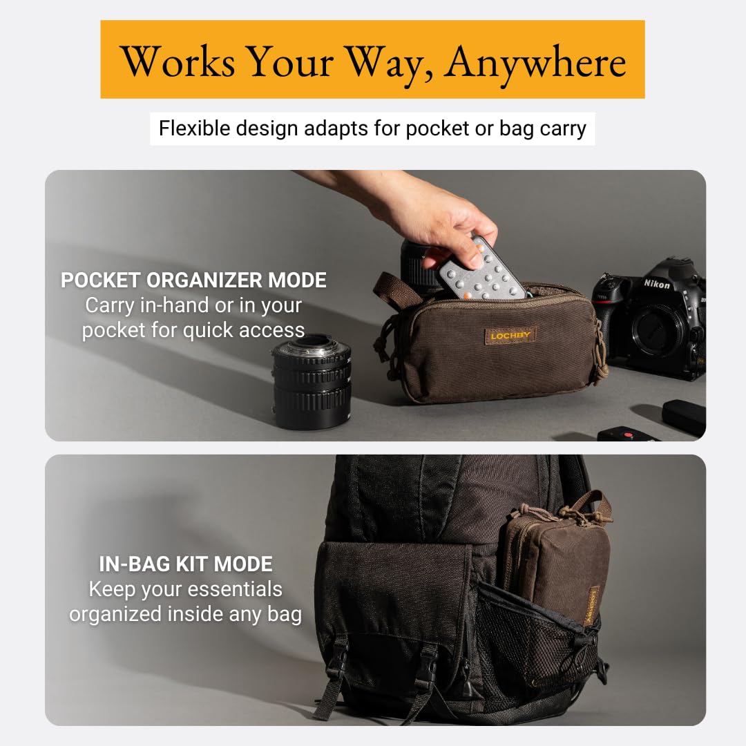 LOCHBY Venture Pouch Taktische Mehrzweck-Werkzeugtasche, wasserabweisend, gewachstes Segeltuch